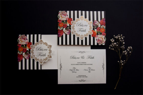 zebra çizgili davetiye