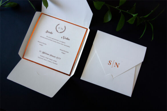 vintage detaylı davetiye