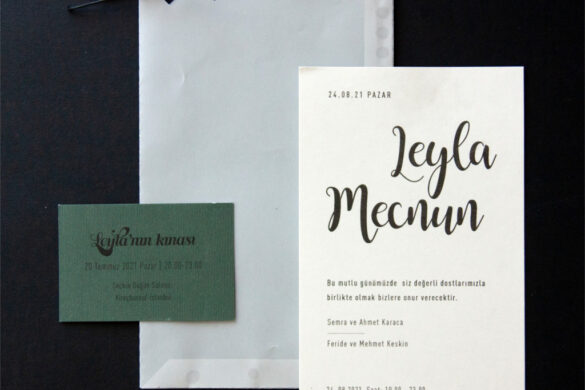 beyaz dikey davetiye