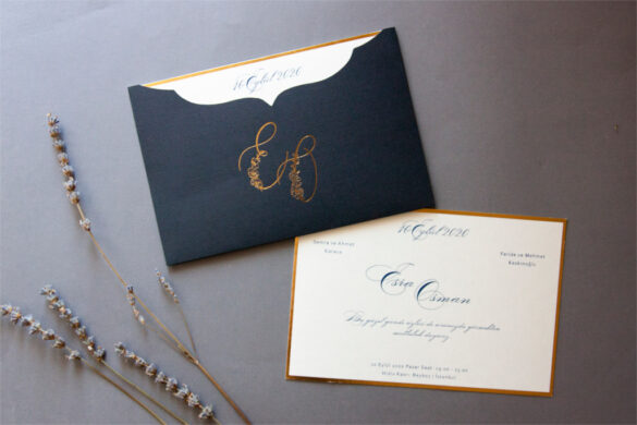 renkli zarflı davetiye